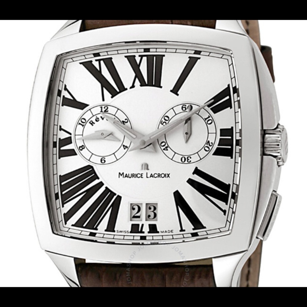 Maurice Lacroix Switzerland sapphire crystal watch leather 50M M15027 men’s
